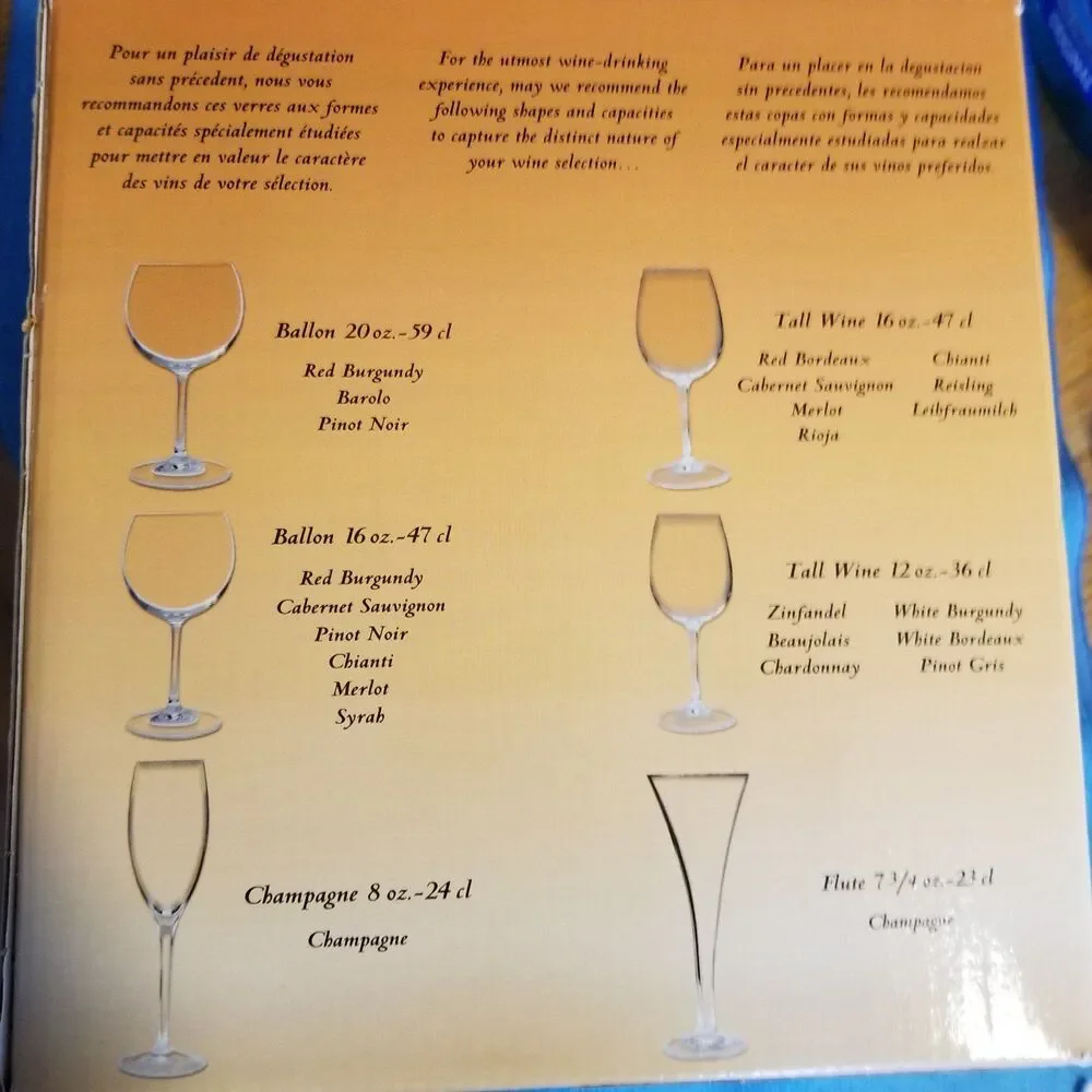 Cristal d’Arques French Crystal 20oz Balloon wine glass set of 4-20 oz each